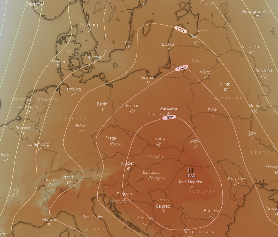 Pogoda na święta: Obszar Polski w zasięgu wyżu - sytuacja synoptyczna w nocy z środy na czwartek