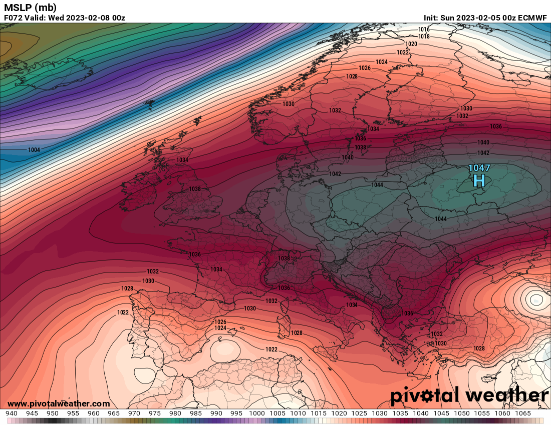 Pogoda: Układ wysokiego ciśnienia nad Europą w nocy z wtorku na środę